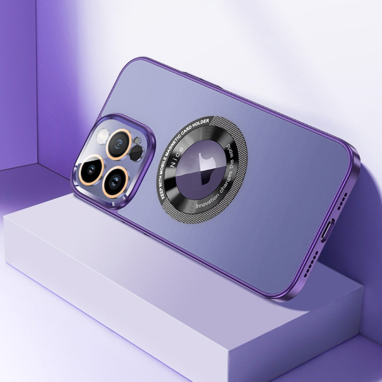 For iPhone 12 Pro Max CD Texture MagSafe Magnetic Phone Case(Dark Purple) - iPhone 12 Pro Max Cases by buy2fix | Online Shopping UK | buy2fix