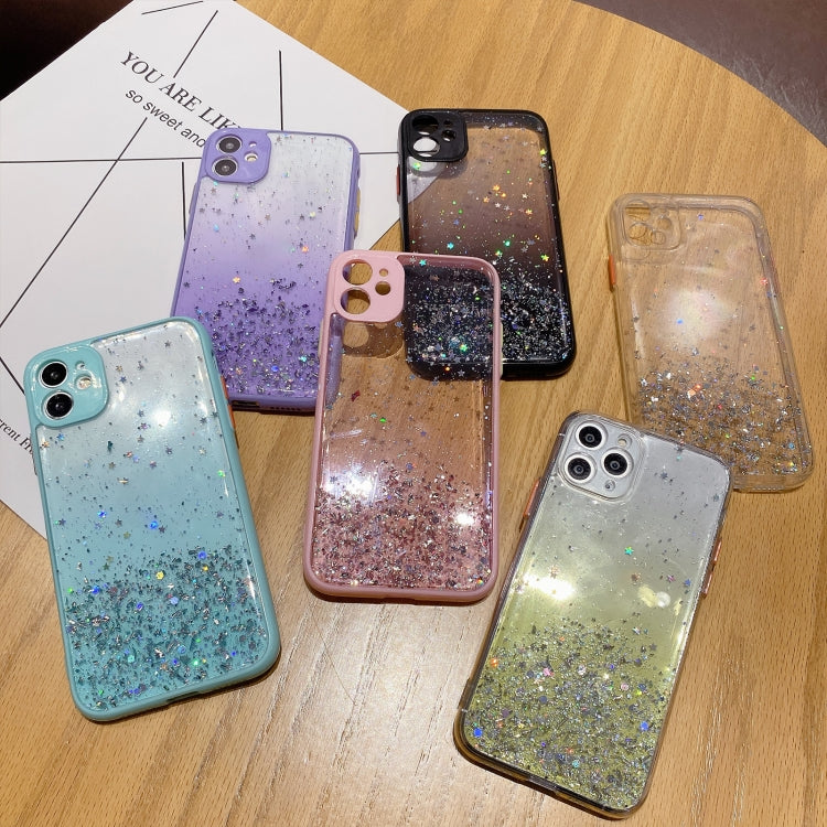 For iPhone 11 Pro Max Starry Gradient Glitter Powder TPU Phone Case(Black) - iPhone 11 Pro Max Cases by buy2fix | Online Shopping UK | buy2fix