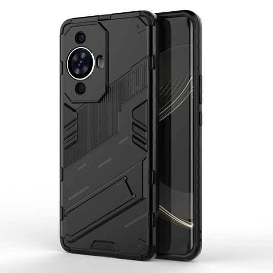 For Huawei nova 11 Pro 4G Punk Armor 2 in 1 PC + TPU Phone Case with Holder(Black) - Huawei Cases by buy2fix | Online Shopping UK | buy2fix