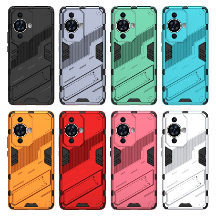 For Huawei nova 11 Pro 4G Punk Armor 2 in 1 PC + TPU Phone Case with Holder(Orange) - Huawei Cases by buy2fix | Online Shopping UK | buy2fix