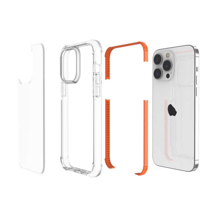 For iPhone 15 Pro Four-corner Shockproof TPU + Acrylic Phone Case(Orange) - iPhone 15 Pro Cases by buy2fix | Online Shopping UK | buy2fix