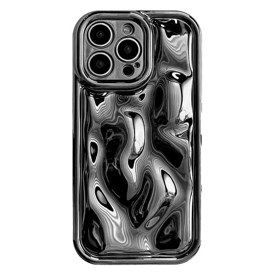 For iPhone 12 Pro Electroplating Meteorite Texture TPU Phone Case(Black) - iPhone 12 / 12 Pro Cases by buy2fix | Online Shopping UK | buy2fix