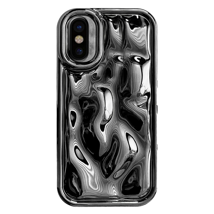 For iPhone XS Max Electroplating Meteorite Texture TPU Phone Case(Black) - More iPhone Cases by buy2fix | Online Shopping UK | buy2fix