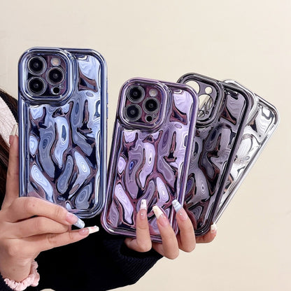 For iPhone XR Electroplating Meteorite Texture TPU Phone Case(Purple) - More iPhone Cases by buy2fix | Online Shopping UK | buy2fix