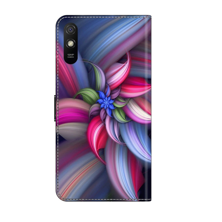 For Xiaomi Redmi 9A Crystal 3D Shockproof Protective Leather Phone Case(Colorful Flower) - Xiaomi Cases by buy2fix | Online Shopping UK | buy2fix