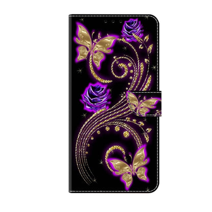 For Xiaomi Redmi Note 11 Global Crystal 3D Shockproof Protective Leather Phone Case(Purple Flower Butterfly) - Xiaomi Cases by buy2fix | Online Shopping UK | buy2fix