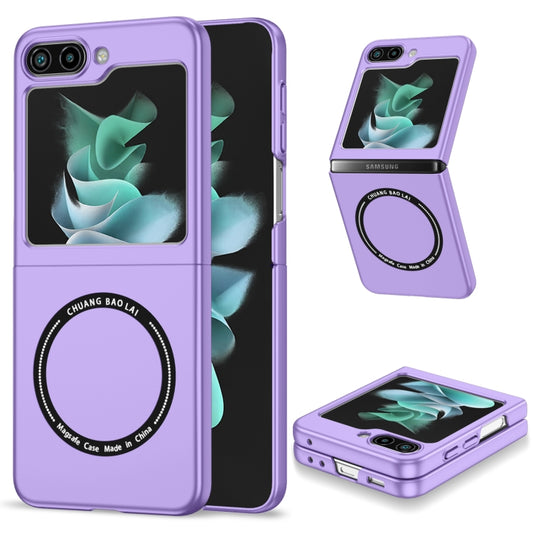 For Samsung Galaxy Z Flip5 5G Magsafe Magnetic Folding PC Phone Case(Purple) - Galaxy Z Flip5 Cases by buy2fix | Online Shopping UK | buy2fix