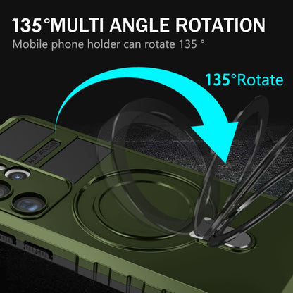 For Samsung Galaxy S23 Ultra 5G MagSafe Magnetic Holder Phone Case(Green) - Galaxy S23 Ultra 5G Cases by buy2fix | Online Shopping UK | buy2fix