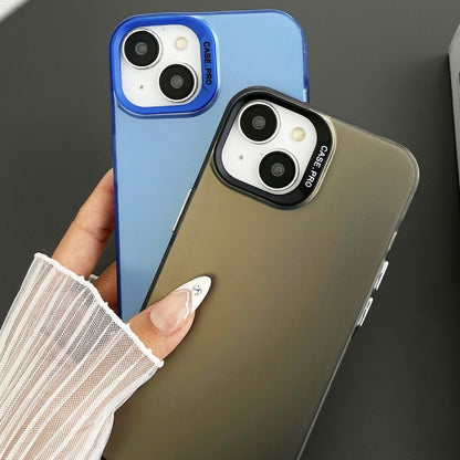For iPhone 14 Plus Semi Transparent Frosted PC Phone Case(Blue) - iPhone 14 Plus Cases by buy2fix | Online Shopping UK | buy2fix