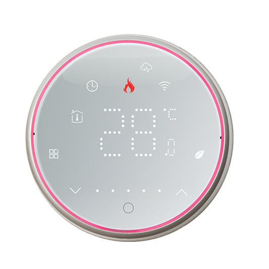 BHT-6001GBLW 95-240V AC 16A Smart Round Thermostat Electric Heating LED Thermostat With WiFi(White) - Thermostat & Thermometer by buy2fix | Online Shopping UK | buy2fix