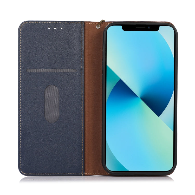 For OnePlus Nord CE3 5G KHAZNEH Nappa Top Layer Cowhide Leather Phone Case(Blue) - OnePlus Cases by buy2fix | Online Shopping UK | buy2fix