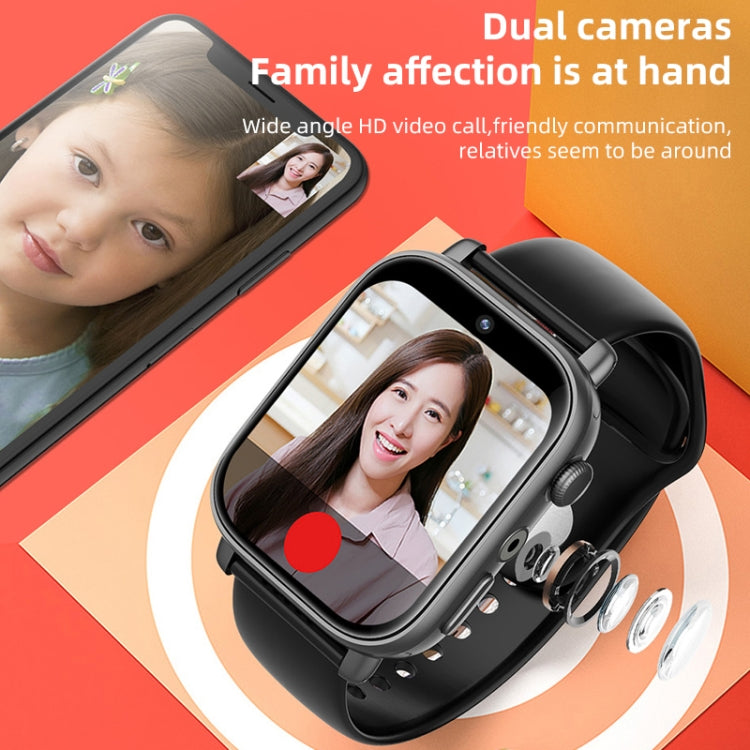 UNIWA X1S 1.9 inch IP67 Waterproof 4G Android 8.1 Dual Cameras Smart Watch Support Temperature Measurement, Specification:2G+16G(White) - Android Watch by UNIWA | Online Shopping UK | buy2fix