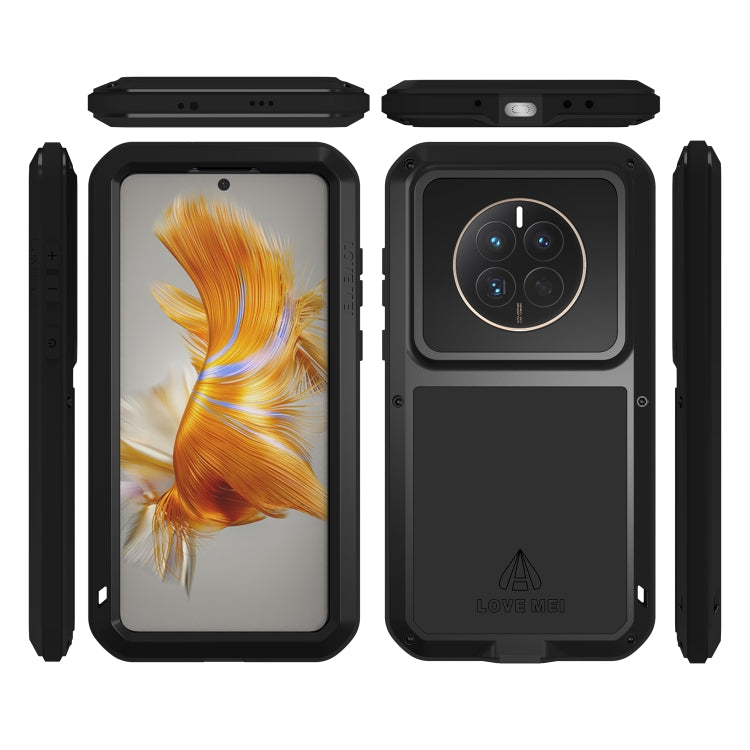 For Huawei P60 / P60 Pro / P60 Art LOVE MEI POWERFUL Metal Shockproof Life Waterproof Dustproof Phone Case(Black) - Huawei Cases by LOVE MEI | Online Shopping UK | buy2fix