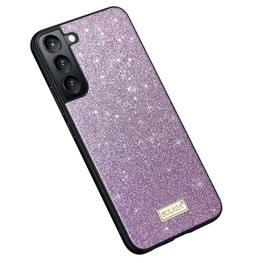 For Samsung Galaxy S23 5G SULADA Glittery TPU Hybrid Handmade Leather Phone Case(Purple) - Galaxy S23 5G Cases by SULADA | Online Shopping UK | buy2fix