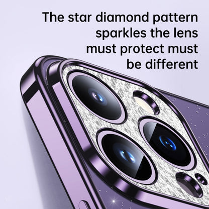For iPhone 12 Pro Max SULADA Electroplated Transparent Glittery TPU Phone Case(Purple) - iPhone 12 Pro Max Cases by SULADA | Online Shopping UK | buy2fix