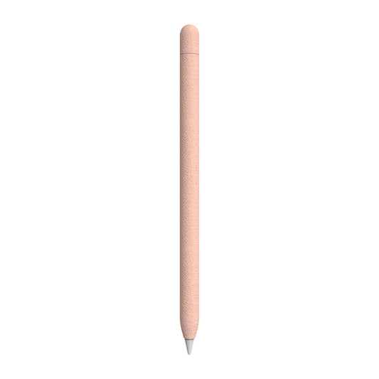 For Apple Pencil 1 LOVE MEI Frosted Leather Texture Silicone Protective Pen Case(Pink) - Pencil Accessories by LOVE MEI | Online Shopping UK | buy2fix