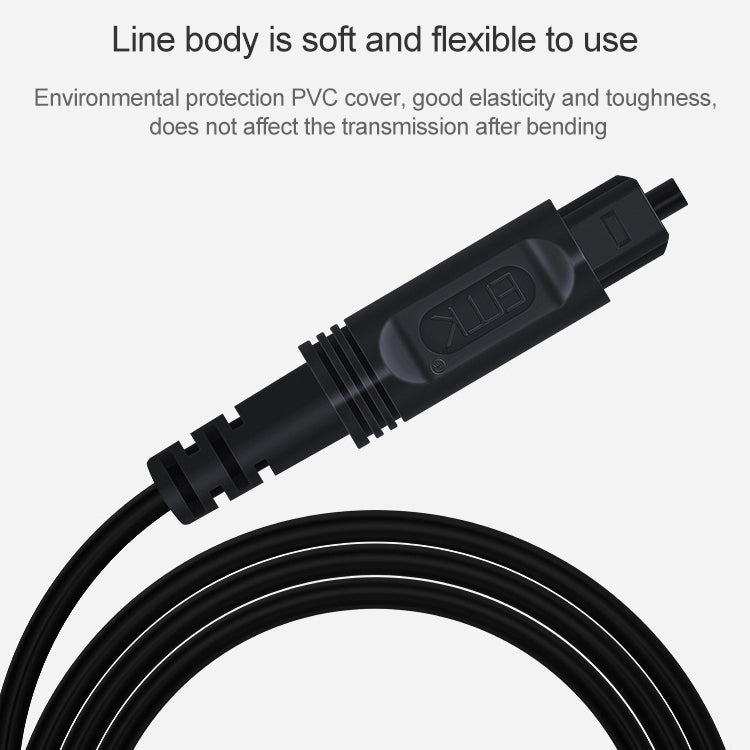 20m EMK OD2.2mm Digital Audio Optical Fiber Cable Plastic Speaker Balance Cable(Black) - Audio Optical Cables by EMK | Online Shopping UK | buy2fix