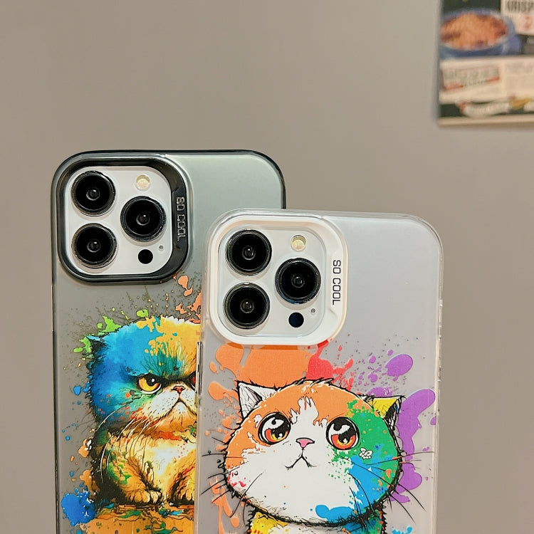 For iPhone 15 Pro Max Cute Animal Pattern Series PC + TPU Phone Case(Love) - iPhone 15 Pro Max Cases by buy2fix | Online Shopping UK | buy2fix