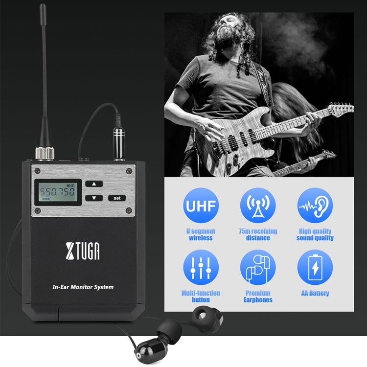 XTUGA  IEM1100 Professional Wireless In Ear Monitor System 5 BodyPacks(US Plug) - Microphone by XTUGA | Online Shopping UK | buy2fix