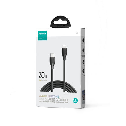 JOYROOM SA29-CL3 30W USB-C/Type-C to 8 Pin Liquid Silicone Fast Charging Data Cable, Length: 1.2m(Black) - 2 in 1 Cable by JOYROOM | Online Shopping UK | buy2fix