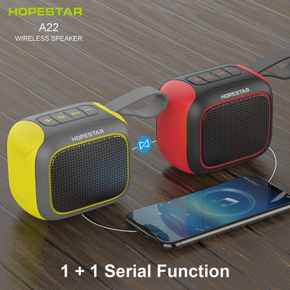 HOPESTAR A22 IPX6 Waterproof Portable Bluetooth Speaker Outdoor Subwoofer(Black Red) - Mini Speaker by HOPESTAR | Online Shopping UK | buy2fix