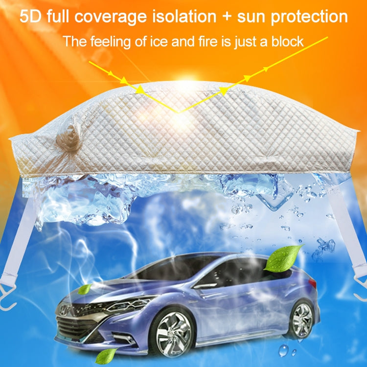 Car Half-cover Car Clothing Sunscreen Heat Insulation Sun Nisor, Aluminum Foil Size: 3.6x1.6x1.5m - Window Foils & Solar Protection by buy2fix | Online Shopping UK | buy2fix