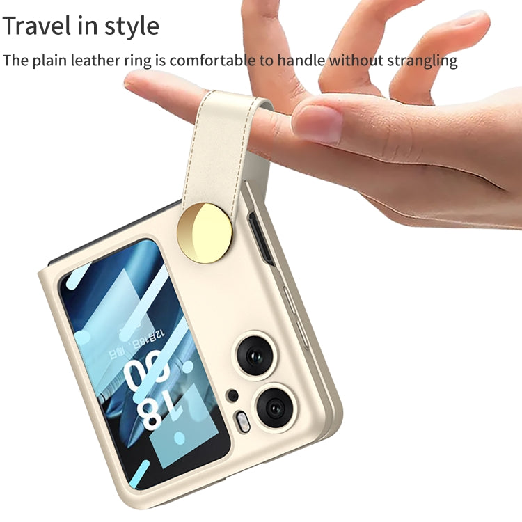 For OPPO Find N2 Flip GKK Integrated Ultrathin with Rotating Cortical Belt Phone Case(Gold) - Find N2 Flip Cases by GKK | Online Shopping UK | buy2fix