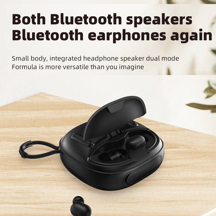 T&G TG-813 2 in 1 TWS Bluetooth Speaker Earphone with Charging Box(Blue) - Mini Speaker by T&G | Online Shopping UK | buy2fix