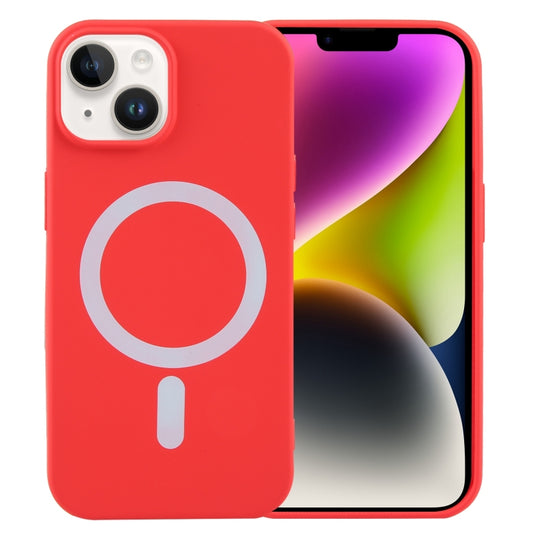 For iPhone 15 Plus MagSafe Liquid Silicone Phone Case(Red) - iPhone 15 Plus Cases by buy2fix | Online Shopping UK | buy2fix