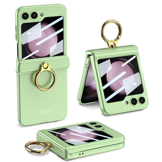 For Samsung Galaxy Z Flip5 GKK Integrated Magnetic Hinge Phone Case with Ring Holder(Matcha Green) - Galaxy Z Flip5 Cases by GKK | Online Shopping UK | buy2fix