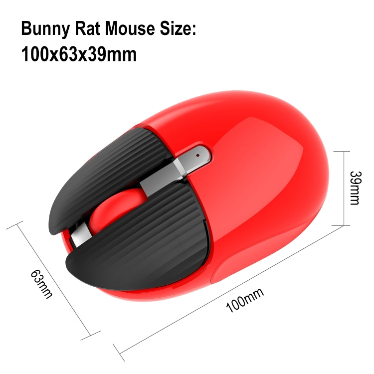 HXSJ M106 2.4GHZ 1600dpi Single-mode Wireless Mouse USB Rechargeable(Red) -  by HXSJ | Online Shopping UK | buy2fix