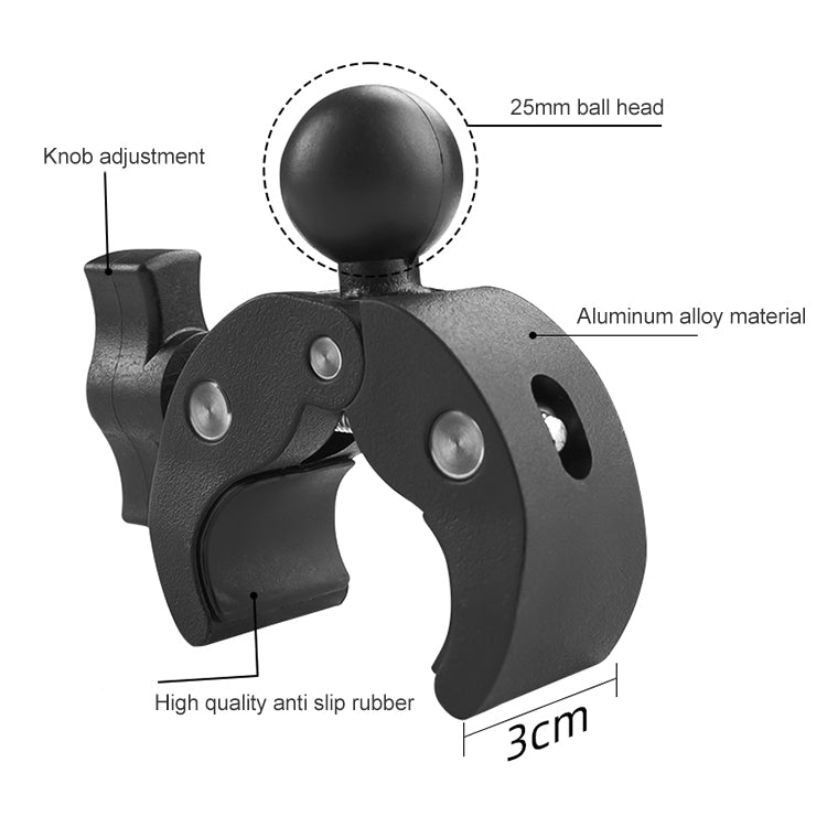 Motorcycle Dual-heads Crabs Clamps Handlebar Fixed Mount, Length:28cm - Mount & Holder by buy2fix | Online Shopping UK | buy2fix