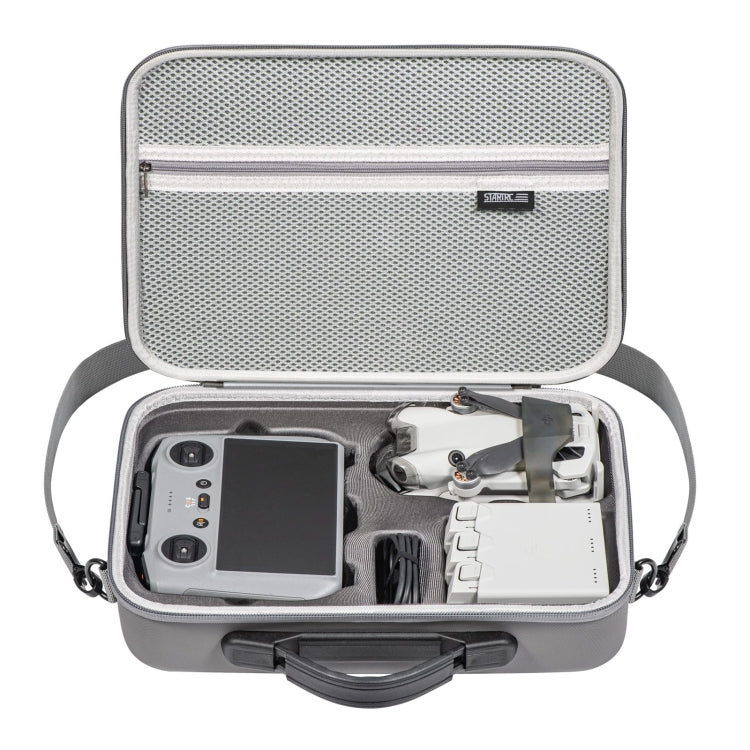 For DJI Mini 4 Pro / RC 2 with Screen STARTRC Shoulder Storage Bag PU Handbag(Grey) - Carry Cases & Bags by STARTRC | Online Shopping UK | buy2fix