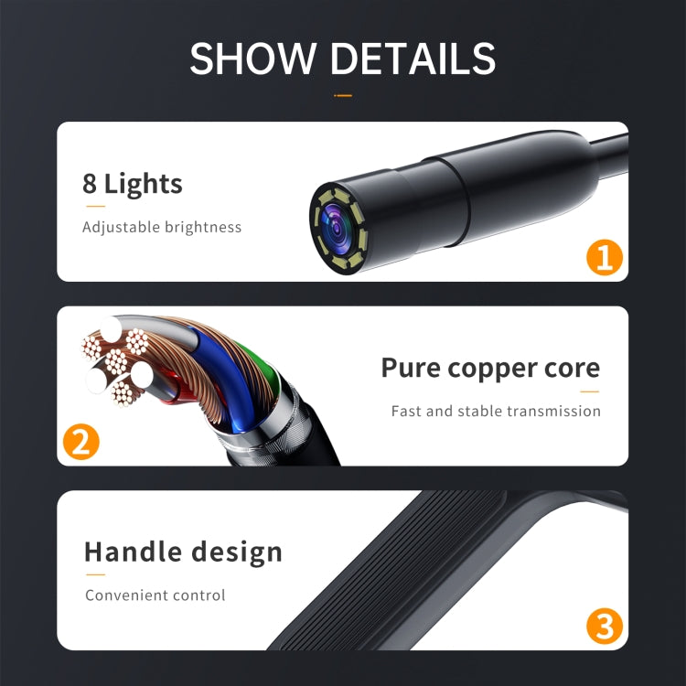 P200 8mm Front Lenses Integrated Industrial Pipeline Endoscope with 4.3 inch Screen, Spec:30m Tube -  by buy2fix | Online Shopping UK | buy2fix