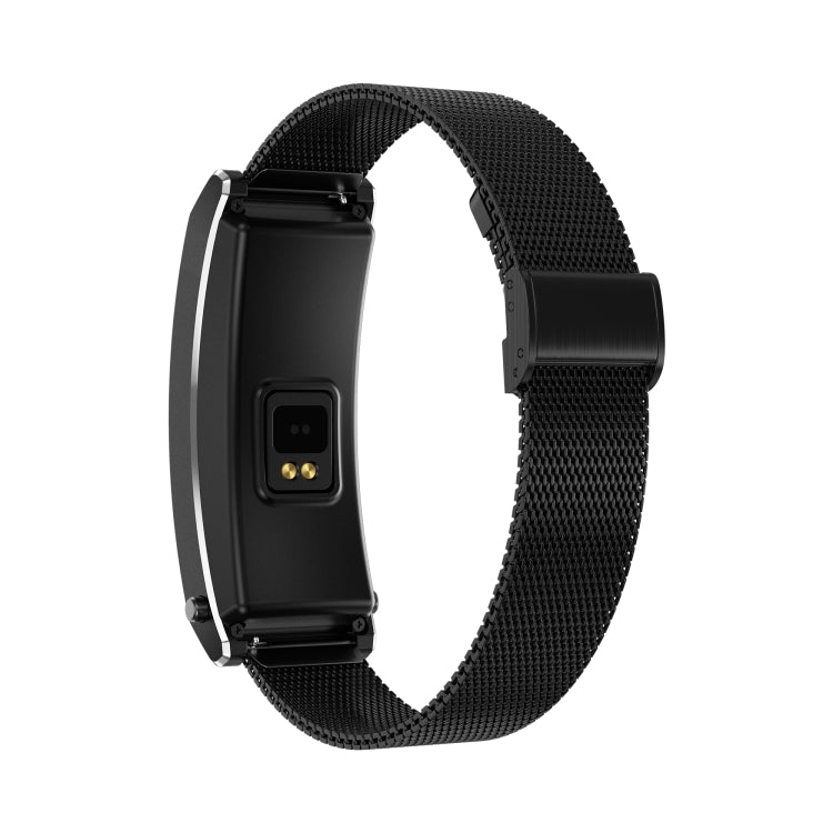 K7 1.14 inch TFT Screen Smart Call Bracelet, BT Call / Heart Rate / Blood Pressure / Blood Oxygen, Strap:Milanese Steel Strap(Black) - Smart Wristbands by buy2fix | Online Shopping UK | buy2fix