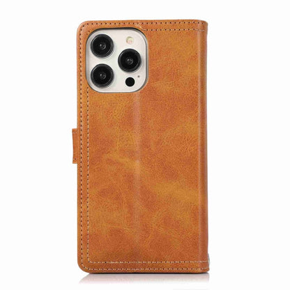 For iPhone 15 Pro Max Wristband Card Slot Leather Phone Case(Brown) - iPhone 15 Pro Max Cases by buy2fix | Online Shopping UK | buy2fix