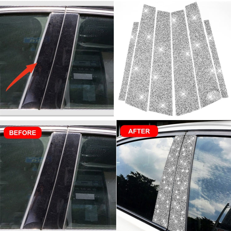 For BMW 3 Series E90 2005-2012 Car B-pillar Diamond Decorative Sticker - Car Interior Mouldings by buy2fix | Online Shopping UK | buy2fix