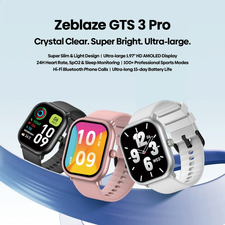 Zeblaze GTS 3 Pro IP68 1.97inch HD Fitness Smart Watch(White) - Smart Watches by Zeblaze | Online Shopping UK | buy2fix