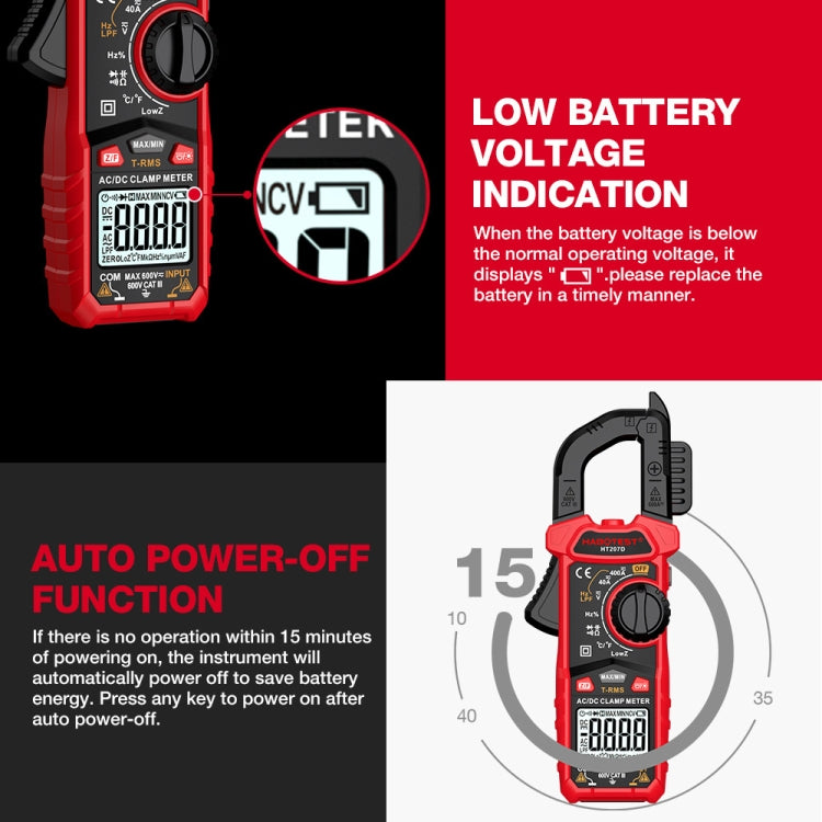 HABOTEST HT207D Multifunctional Digital Clamp Multimeter - Digital Multimeter by HABOTEST | Online Shopping UK | buy2fix