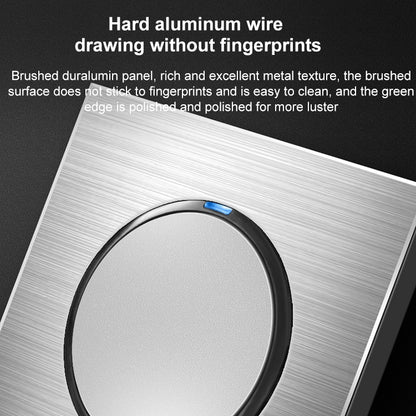 86mm Gray Aluminum Wire Drawing LED Switch Panel, Style:TV Socket - Consumer Electronics by buy2fix | Online Shopping UK | buy2fix