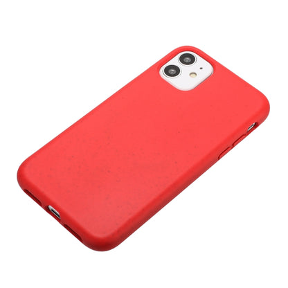 For iPhone 11 Wheat MagSafe Magnetic Straw Material + TPU Phone Case(Red) - iPhone 11 Cases by buy2fix | Online Shopping UK | buy2fix