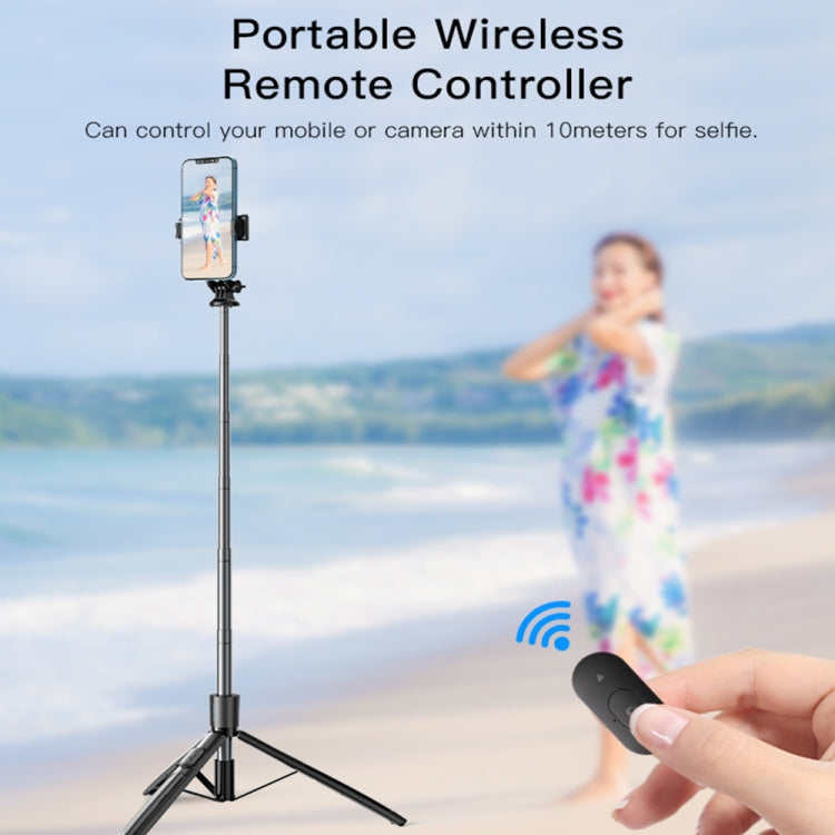 Yesido SF13 Retractable Extended Bluetooth Tripod Phone Live Streaming Selfie Stand(Black) - Selfie Sticks by Yesido | Online Shopping UK | buy2fix