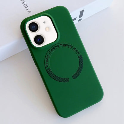 For iPhone 11 MagSafe Magnetic Liquid Silicone Phone Case(Green) - iPhone 11 Cases by buy2fix | Online Shopping UK | buy2fix