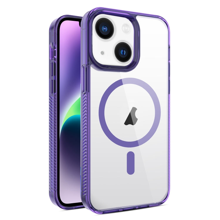 For iPhone 14 / 13 2.5mm MagSafe Acrylic Hybrid TPU Phone Case(Deep Purple) - iPhone 14 Cases by buy2fix | Online Shopping UK | buy2fix