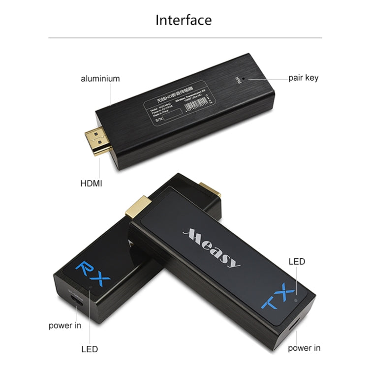 Measy W2H Nano 1080P HDMI 1.4 3D Wireless HDMI Audio Video Transmitter Receiver Extender, Transmission Distance: 30m, EU Plug - Amplifier by Measy | Online Shopping UK | buy2fix