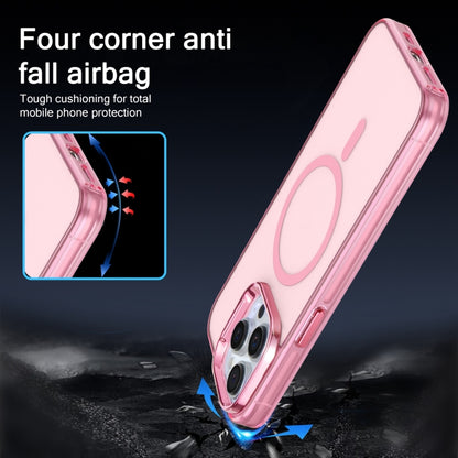 For iPhone 15 Pro Max Electroplated IMD Magsafe PC Hybrid TPU Phone Case(Pink) - iPhone 15 Pro Max Cases by buy2fix | Online Shopping UK | buy2fix