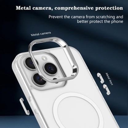 For iPhone 14 Electroplated IMD Magsafe PC Hybrid TPU Phone Case(White) - iPhone 14 Cases by buy2fix | Online Shopping UK | buy2fix