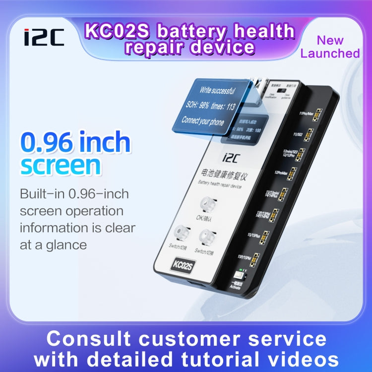 i2C KC02S Battery Health Recovery Device Activation Instrument For iPhone 11-15 Series - Test Tools by i2C | Online Shopping UK | buy2fix