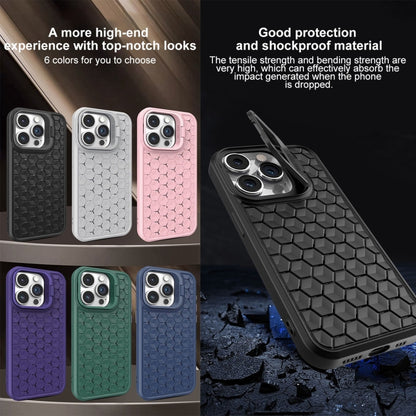 For iPhone 11 Pro Honeycomb Radiating Lens Holder Magsafe Phone Case(Purple) - iPhone 11 Pro Cases by buy2fix | Online Shopping UK | buy2fix