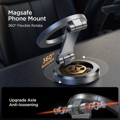 JOYROOM JR-ZS403 Metal Foldable Magnetic Car Phone Mount(Metal Grey) - Car Holders by JOYROOM | Online Shopping UK | buy2fix